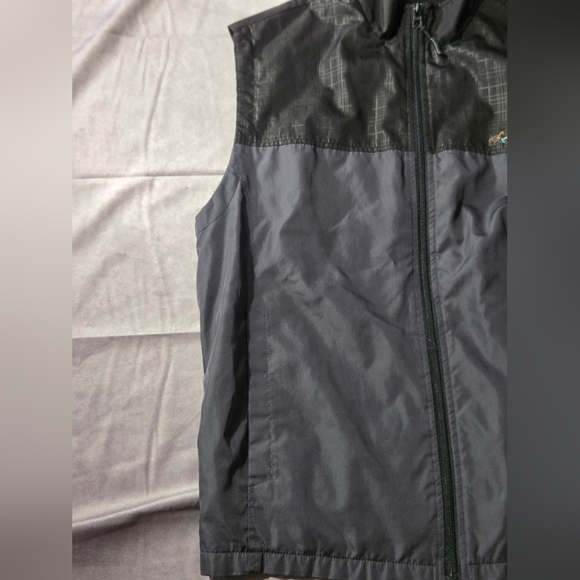 Greg Norman For Tasso Elba Full Zip Microfleece Jacket Vest Black Gray Size M - Picture 3 of 6